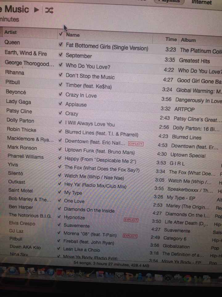 Final music play list