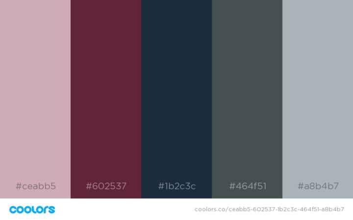 In need of a color scheme that includes burgundy and dark grey? - 1