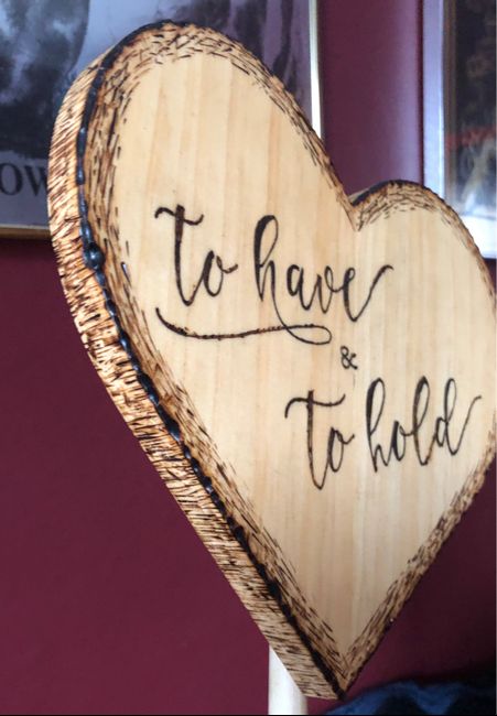 Wood burnings for fall New England barn wedding - 4