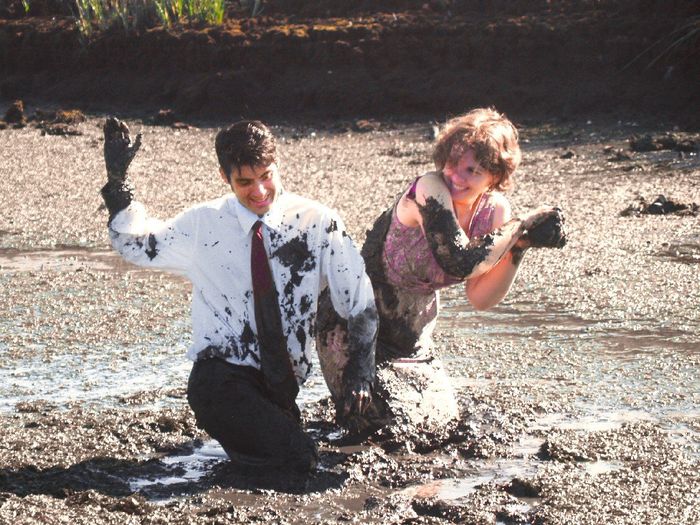 We managed to incorporate mud in our Save The Date photos! 6