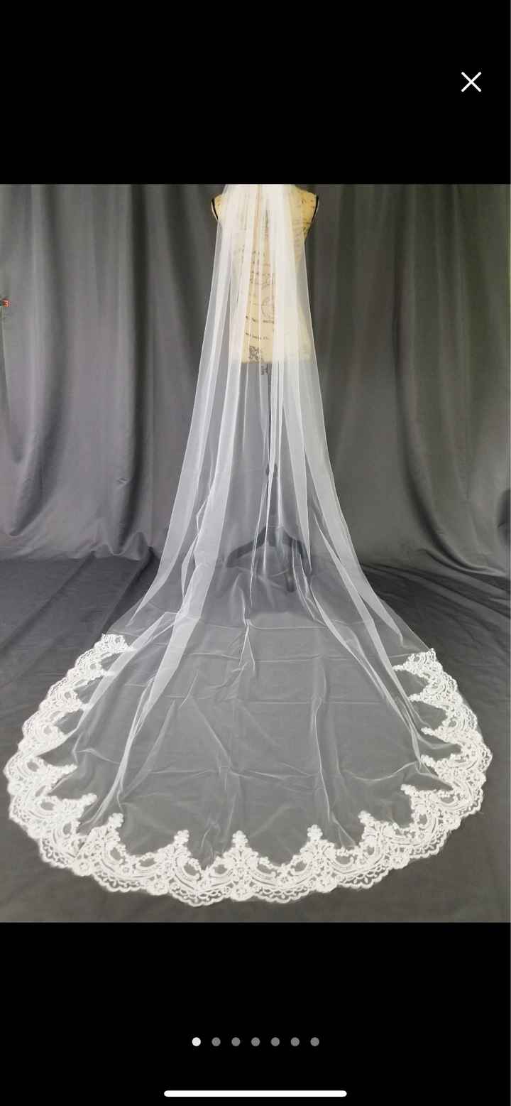 Cathedral veil with lace - 1