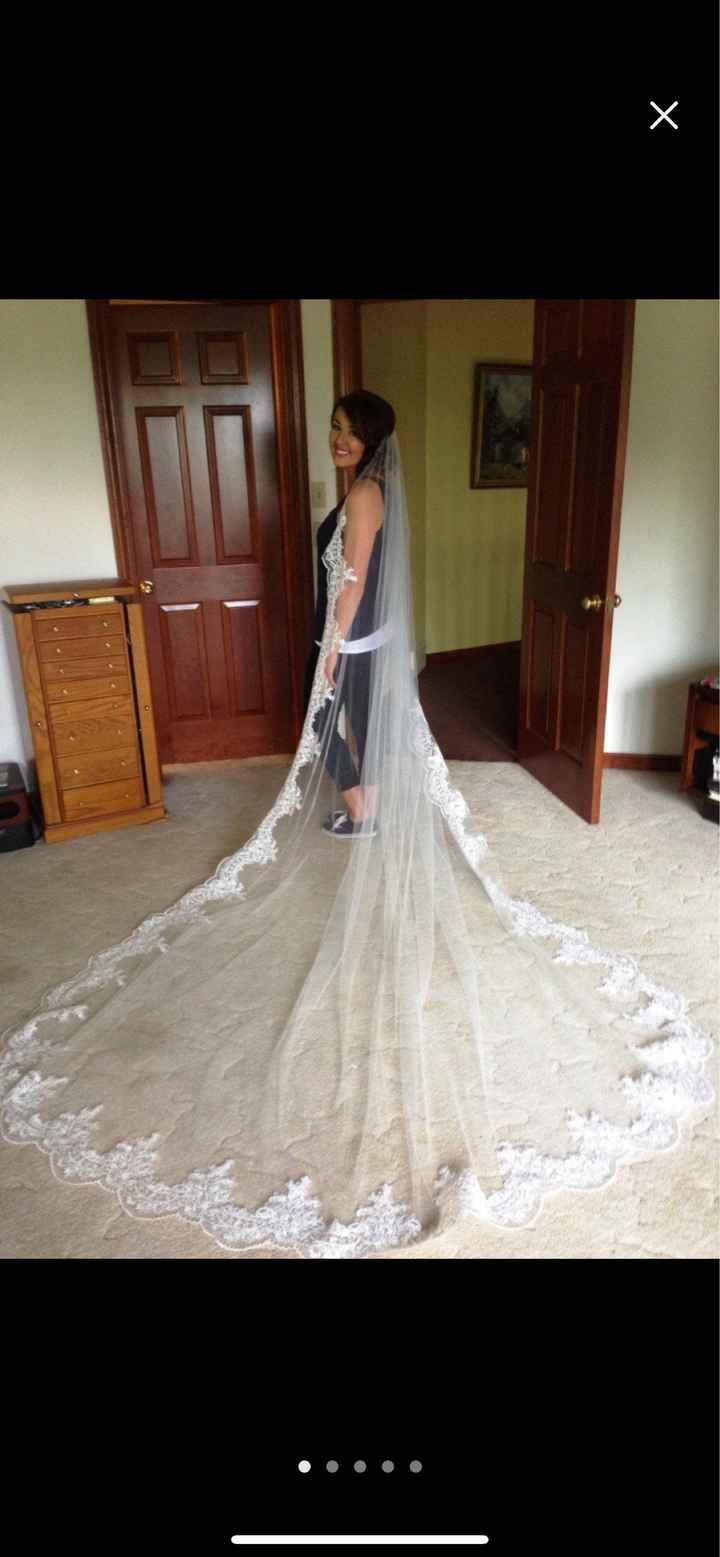 Cathedral veil with lace - 2