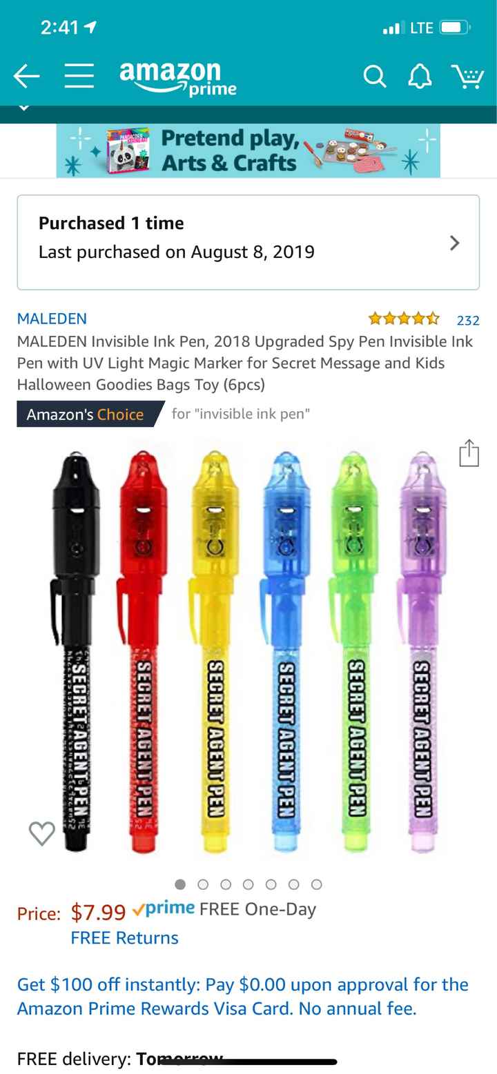 Invisible Ink Pen Suggestions - 1