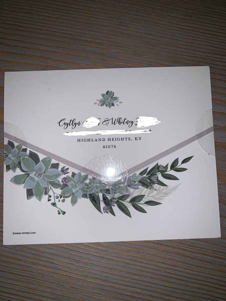 Minted all in one invitations, how did you seal them? - 1