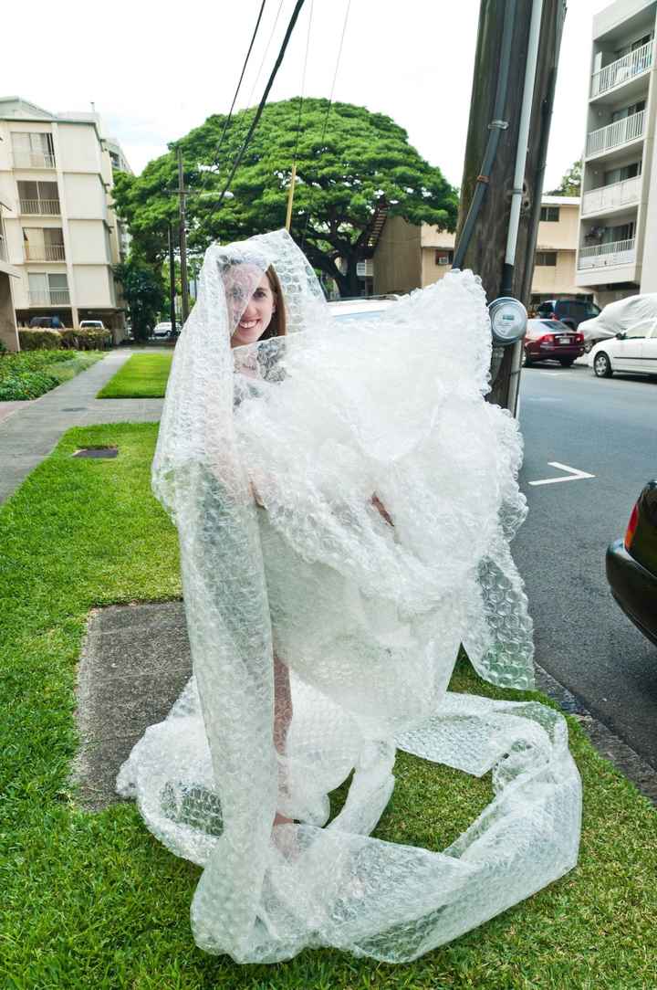 Will wrap FH in bubble wrapper until the wedding