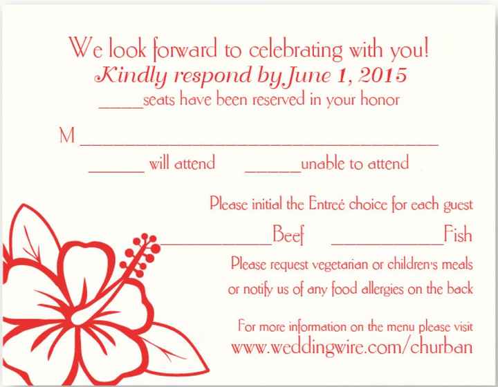 RSVP Cards - What does yours look like?