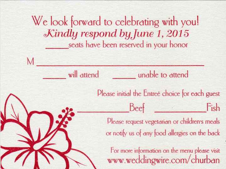 When did you order your invitations?  Who had choice of dinner items and how did you put on invitati