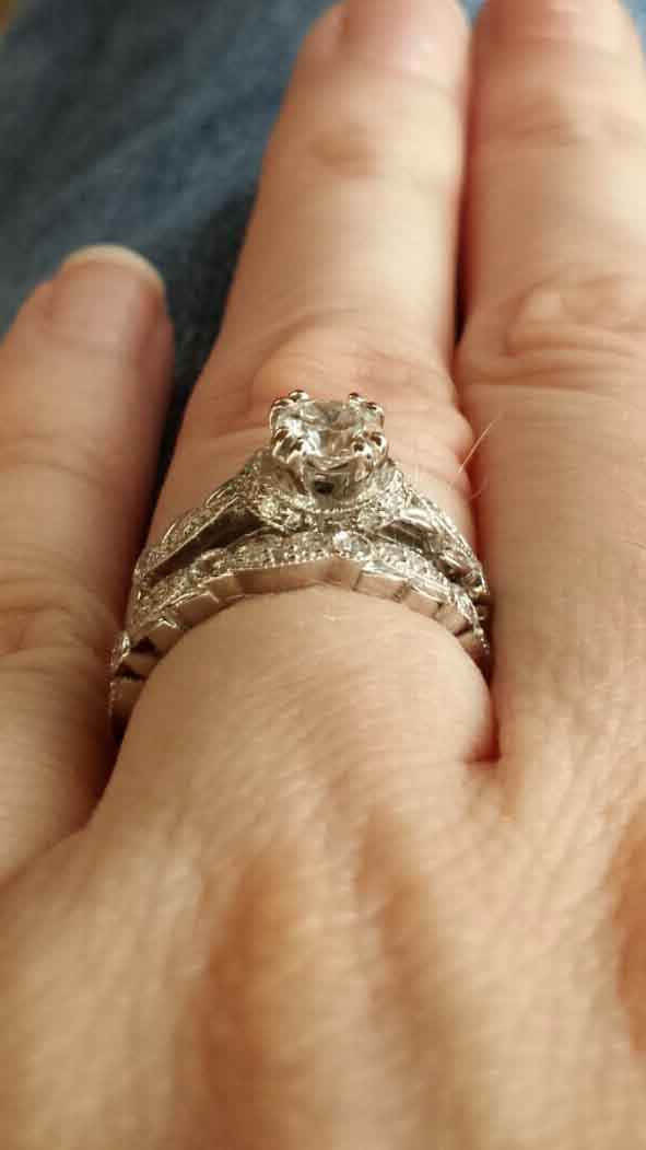 Picked up our custom designed wedding bands!!!  (Pics!!)