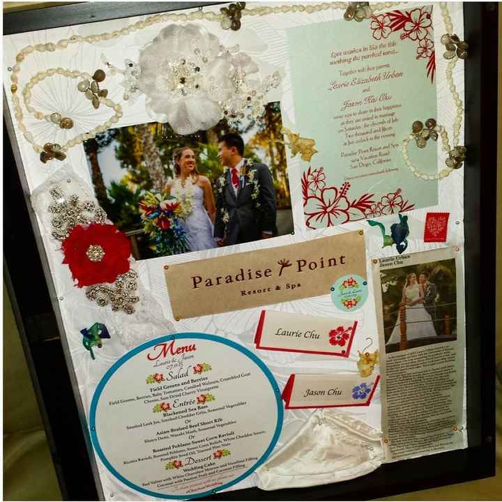 Finished my Wedding Shadow Box (and other wedding displays...pics!)