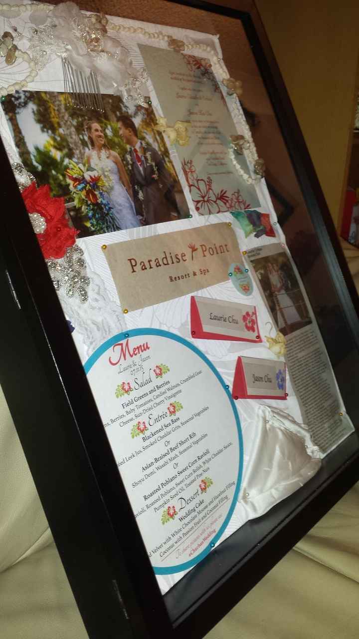 Finished my Wedding Shadow Box (and other wedding displays...pics!)
