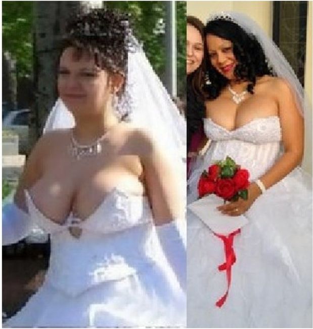 does anyone really laugh at a bride's gown?