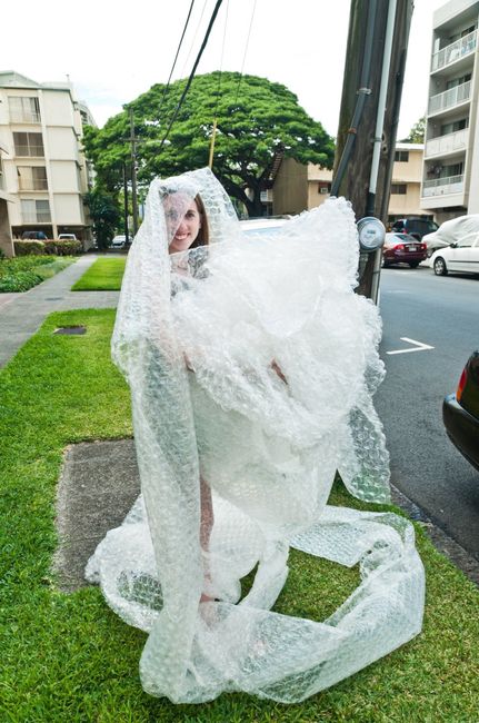 Will wrap FH in bubble wrapper until the wedding