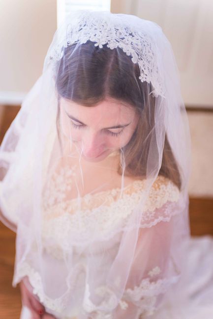 I tried on my mom's wedding dress! (Pics)