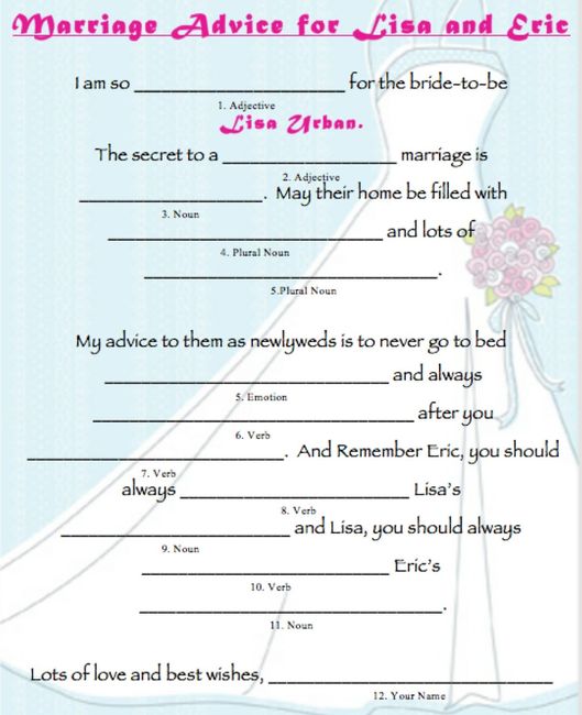 Bridal Shower Games