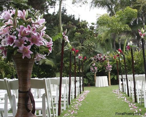 Beach Ceremony aisle decor