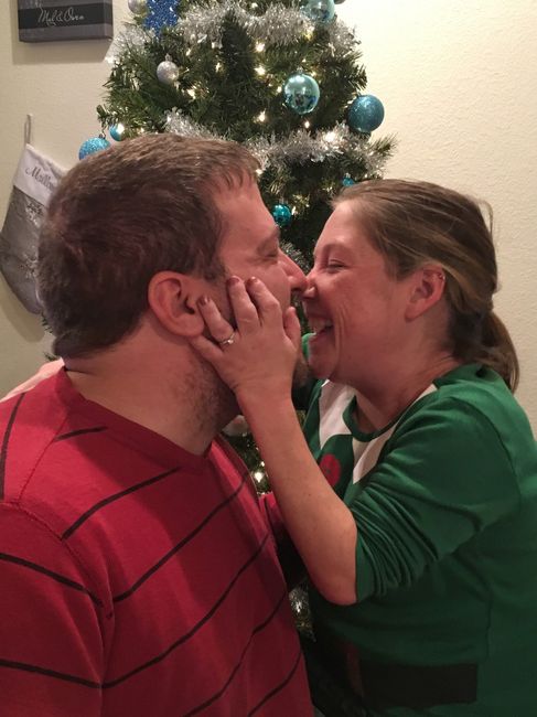 Post a photo of your fiance proposing!