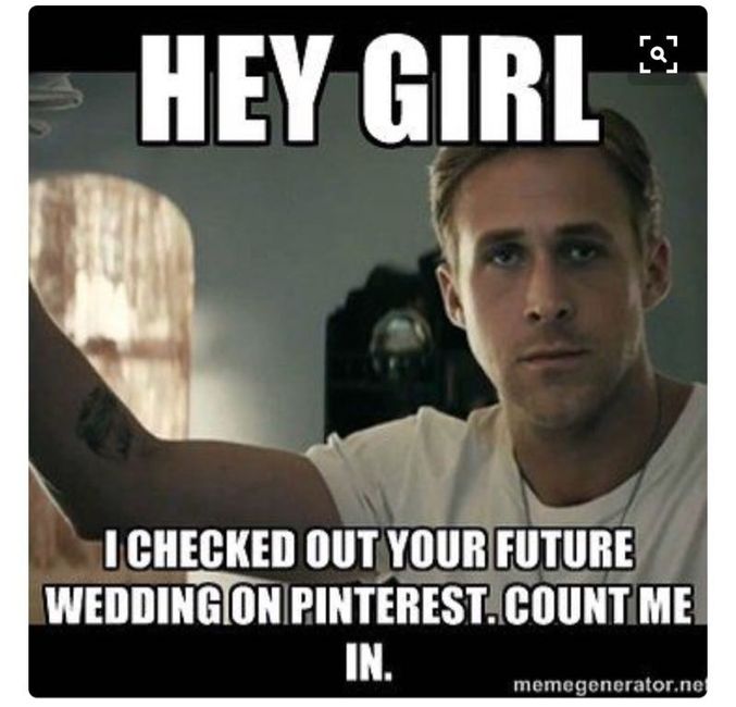 Something funny for all you Pinterest wedding lovers out there.