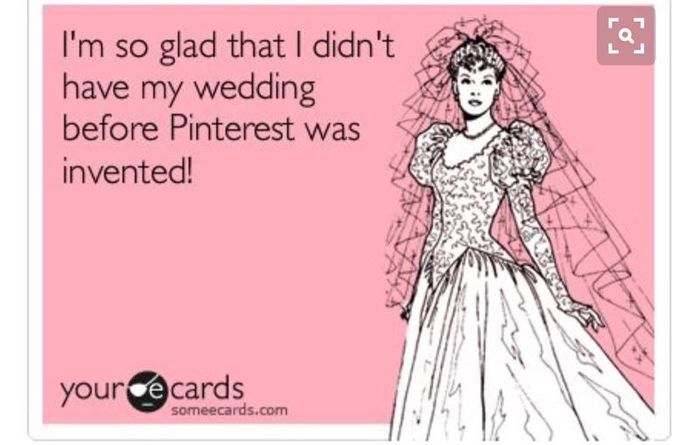 Something funny for all you Pinterest wedding lovers out there.