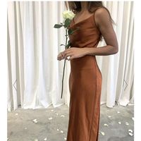 Bridesmaid Dresses- Dark, Metallic Copper Fabric - 1