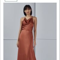 Bridesmaid Dresses- Dark, Metallic Copper Fabric - 3
