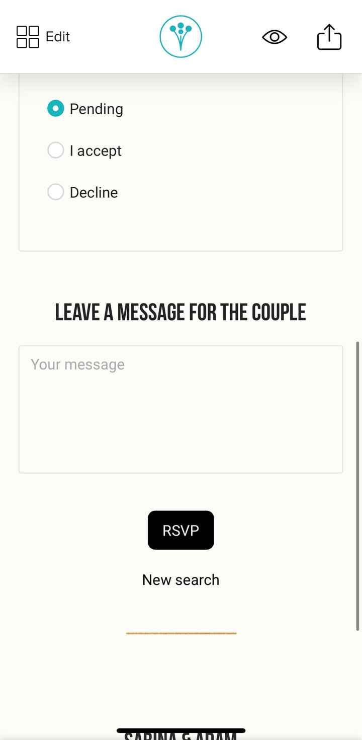 Changing rsvp Wording - 1