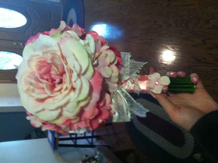 DIY bouquet and my "elopement" dress is in *pics*