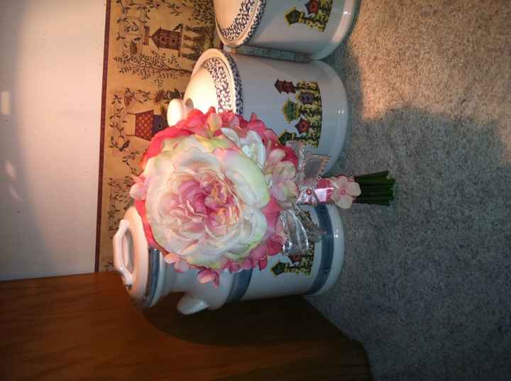 DIY bouquet and my "elopement" dress is in *pics*