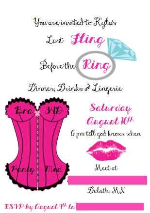DIY Bachelorette Invite
