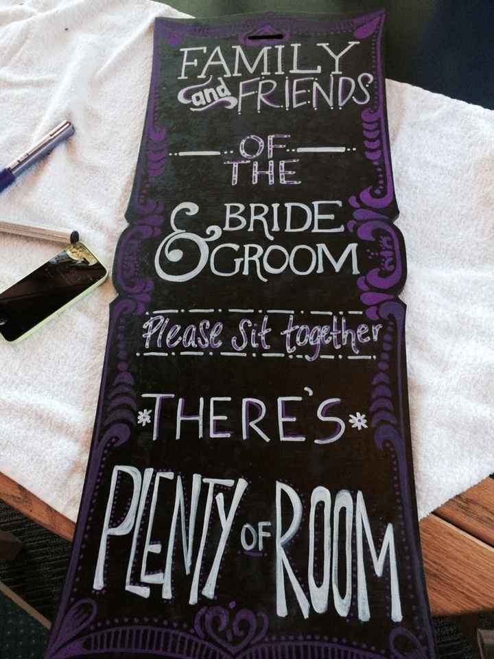 seating sign DIY