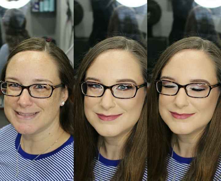 Glasses-wearing brides can you share your makeup pics? - 1