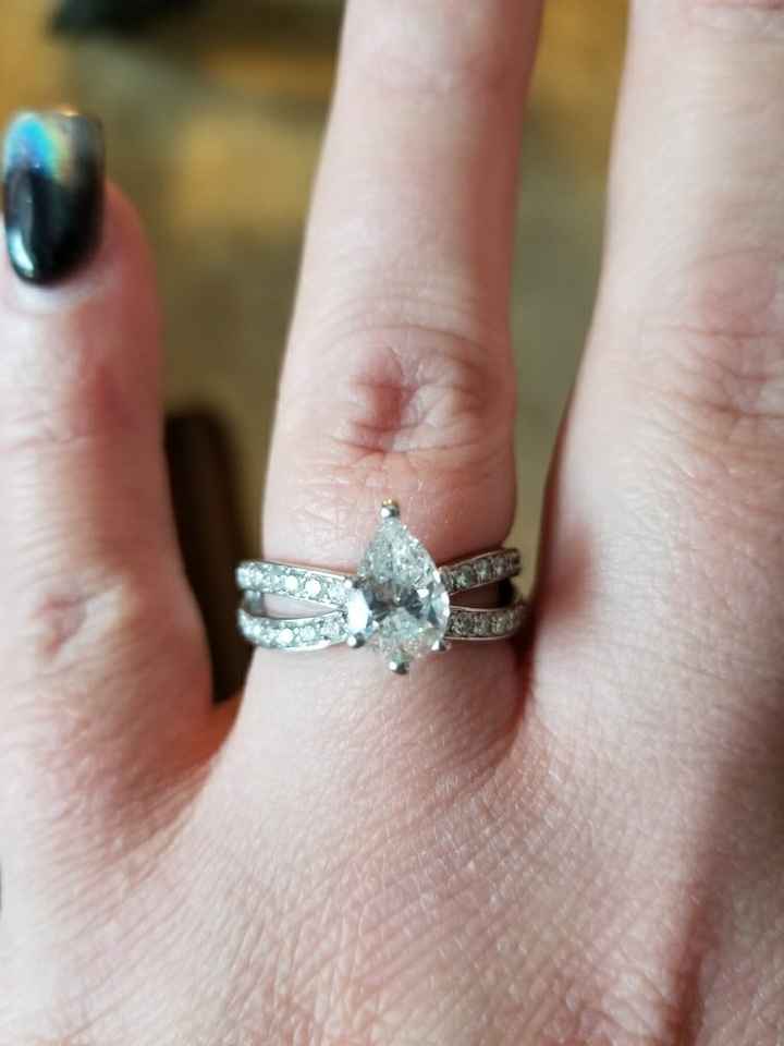 Pear/tear drop shaped rings - 1