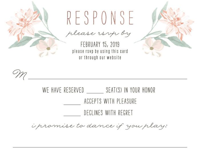 RSVP CARD