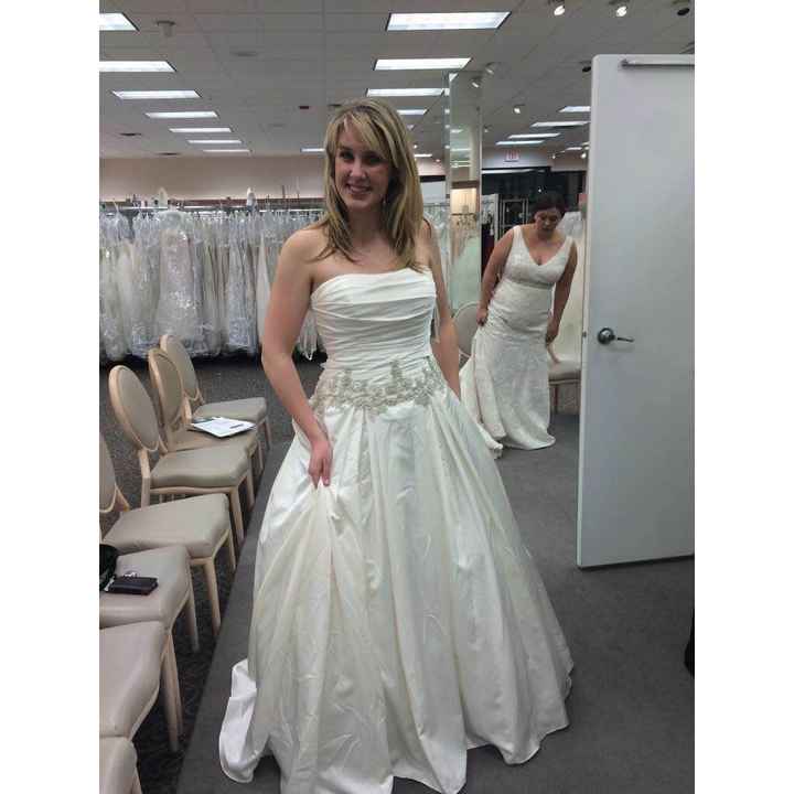 My mom was finally able to text me the pictures of my dress. Also one that didn't make the cut, just