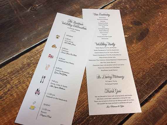 Template for Ceremony Program