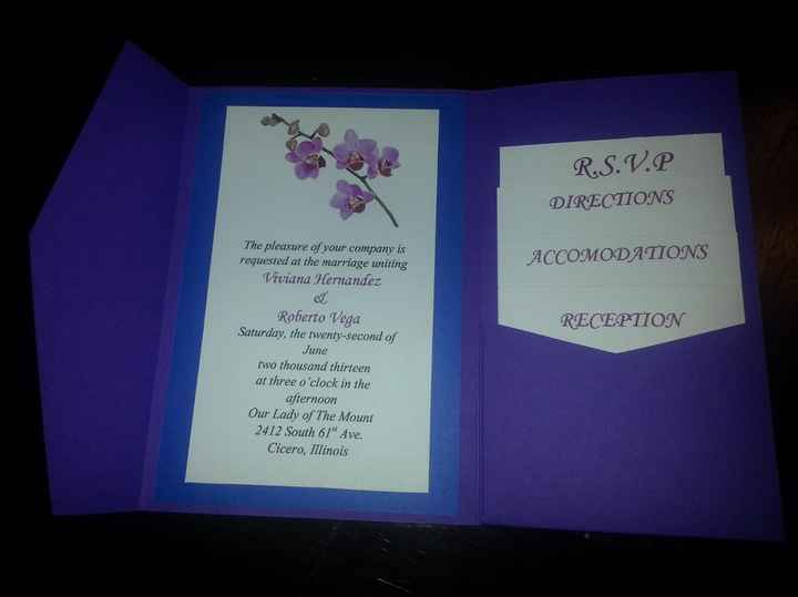 Purple Orchid Invites.