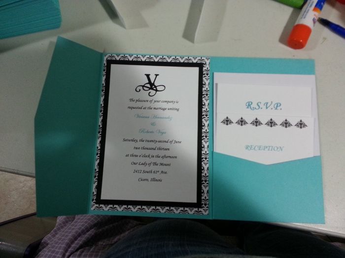 Our Damask and Tiffany Wedding
