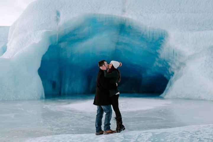 Iceberg at a frozen Lake George in Alaska!