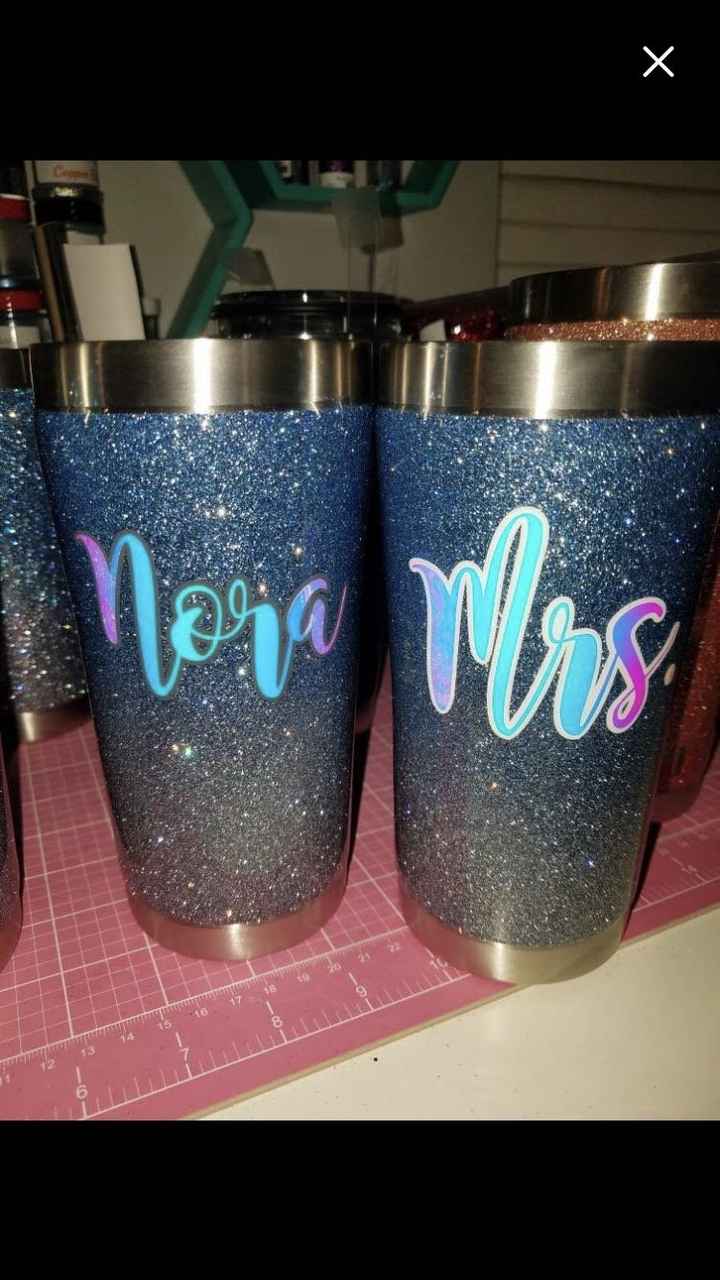 Bridal party gifts! Glitter tumblers - 1