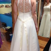 Fitting today, need a sash, don't like it hanging down in back