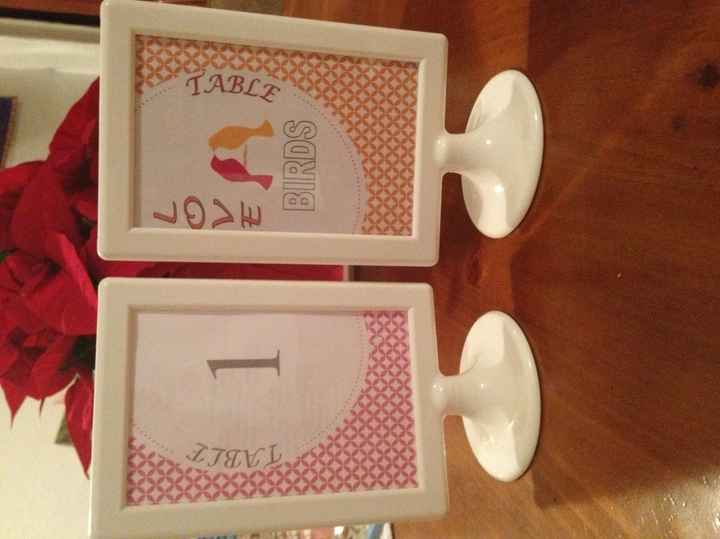 DIY tolbsy frame table numbers