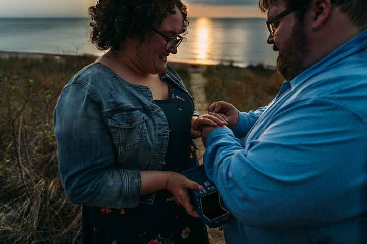 Putting my lovely ring on