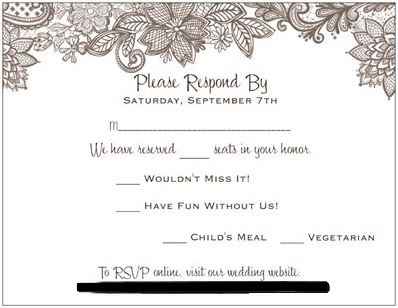 RSVP Card Sample