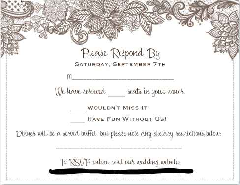 Updated RSVP Card Sample