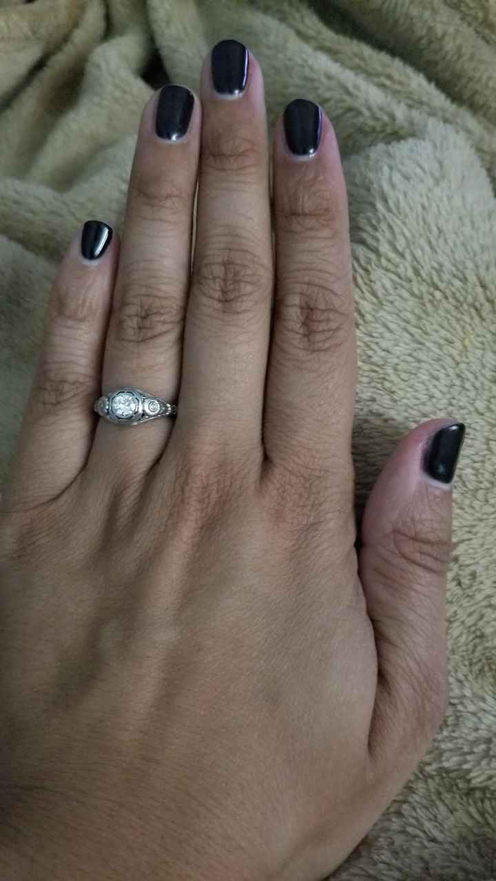 Antique engagement ring - 1