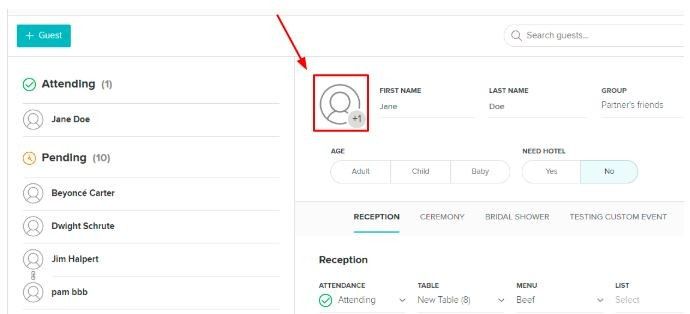 Guest List - Visual Plus One