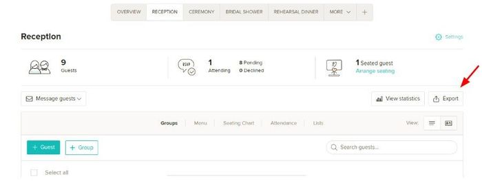 Export Guest List