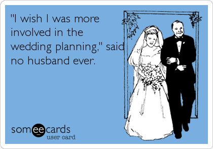 My fiancé(e) is as involved in planning as I am - true or false? 1