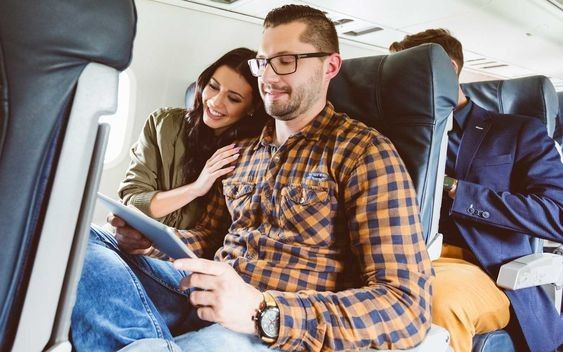 Couple on Plane