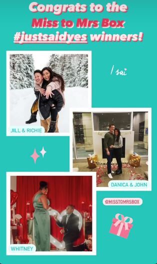 #JustSaidYes? 💍 Share for a chance to win prizes from Pack Up + Go and Miss to Mrs. Box! 3