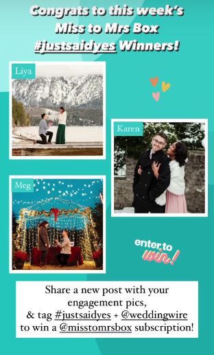 #JustSaidYes? 💍 Share for a chance to win prizes from Pack Up + Go and Miss to Mrs. Box! 4